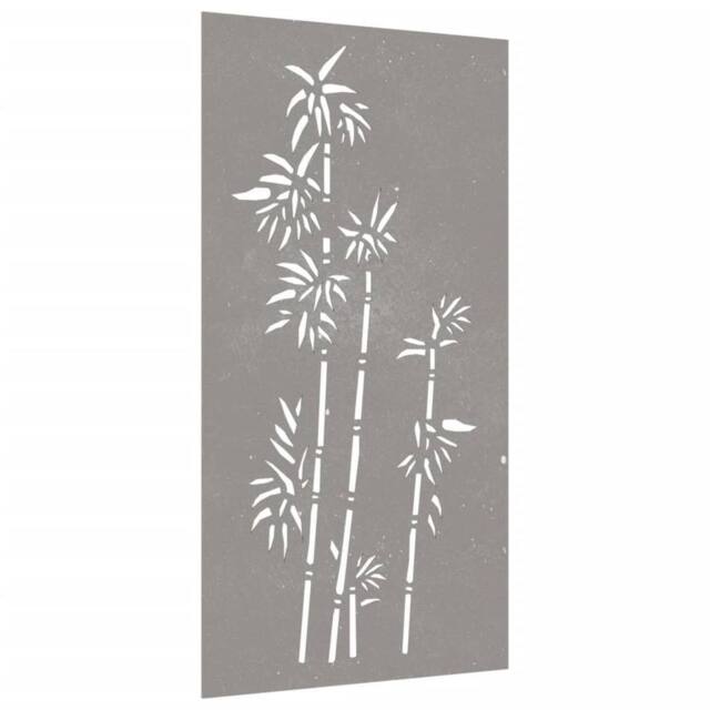 Berkfield Home Garden Wall Decoration 105x55 cm Corten Steel Bamboo Design in Brown - image 1