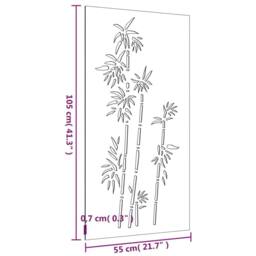 Berkfield Home Garden Wall Decoration 105x55 cm Corten Steel Bamboo Design in Brown - thumbnail 8