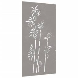 Berkfield Home Garden Wall Decoration 105x55 cm Corten Steel Bamboo Design in Brown
