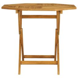 Berkfield Home 5 Piece Garden Dining Set Solid Teak Wood in Brown - thumbnail 4