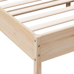 Berkfield Home Bed Frame without Mattress 140x200 cm Solid Wood Pine in Natural - thumbnail 7