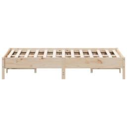 Berkfield Home Bed Frame without Mattress 140x200 cm Solid Wood Pine in Natural - thumbnail 5