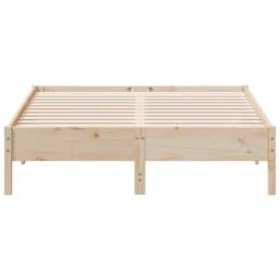 Berkfield Home Bed Frame without Mattress 140x200 cm Solid Wood Pine in Natural - thumbnail 4