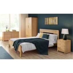Ashfield Oak Curve 2 Drawers Dressing Table & Stool in Light Oak - thumbnail 6