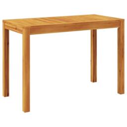 Berkfield Home Garden Dining Table 110x55x75 cm Solid Wood Acacia in Brown - Size: 110 x 55 x 75 cm - thumbnail 2