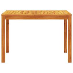 Berkfield Home Garden Dining Table 110x55x75 cm Solid Wood Acacia in Brown - Size: 110 x 55 x 75 cm - thumbnail 4