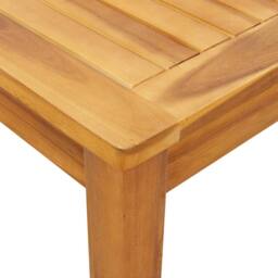 Berkfield Home Garden Dining Table 110x55x75 cm Solid Wood Acacia in Brown - Size: 110 x 55 x 75 cm - thumbnail 9