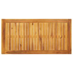 Berkfield Home Garden Dining Table 110x55x75 cm Solid Wood Acacia in Brown - Size: 110 x 55 x 75 cm - thumbnail 7