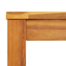 Berkfield Home Garden Dining Table 110x55x75 cm Solid Wood Acacia in Brown - Size: 110 x 55 x 75 cm - thumbnail 8