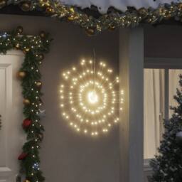Berkfield Home Christmas Starburst Lights 140 LEDs 8 pcs Warm White 17 cm - thumbnail 2