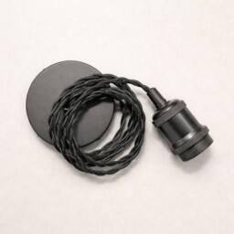 CGC Lighting Lacey Twisted 1.5m Adjustable Ceiling Cable Pendant Rose in Black - thumbnail 2