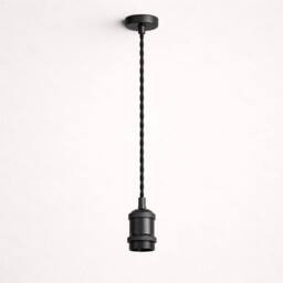 CGC Lighting Lacey Twisted 1.5m Adjustable Ceiling Cable Pendant Rose in Black - thumbnail 4