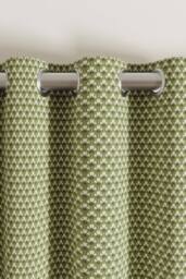 Ted Baker 'Palm Geo' Cotton Lined Curtains in Green - Size: 168 cm width x 137 cm drop - thumbnail 2