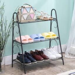 Havendro 3-Tier Metal Ladder Plant Stand in Black - thumbnail 4