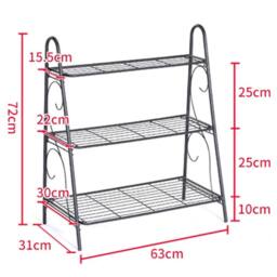 Havendro 3-Tier Metal Ladder Plant Stand in Black - thumbnail 2