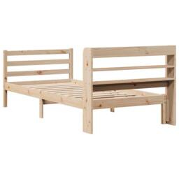 Berkfield Home Bed Frame with Headboard without Mattress 90x190 cm Single in Brown - thumbnail 6