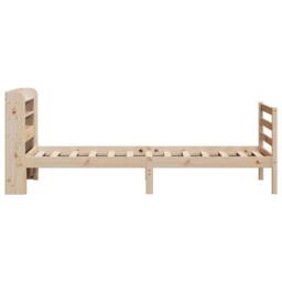 Berkfield Home Bed Frame with Headboard without Mattress 90x190 cm Single in Brown - thumbnail 5