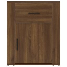 Berkfield Home Bedside Cabinet Brown Oak 50x36x60 cm Engineered Wood - Size: 50 x 36 x 60 cm - thumbnail 6