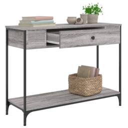 Berkfield Home Console Table Grey Sonoma 100x34.5x75 cm Engineered Wood - thumbnail 4