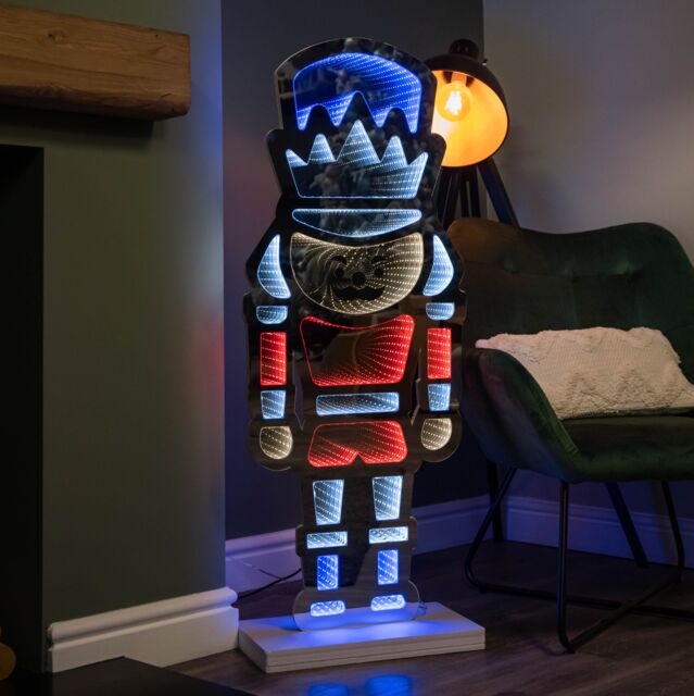 Samuel Alexander 4ft (1.2m) Tall Light up Christmas Nutcracker Infinity Decoration with LEDs - image 1