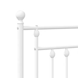 Berkfield Home Metal Bed Frame with Headboard & Footboard White 183x213 cm - thumbnail 9