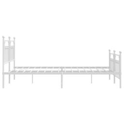 Berkfield Home Metal Bed Frame with Headboard & Footboard White 183x213 cm - thumbnail 7