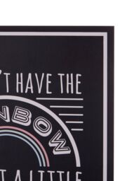 Orsina Rainbow Wall Plaque, Colourful Wooden Sign With Uplifting Rainbow Design, Rustic Finish in Black - thumbnail 3