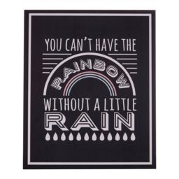 Orsina Rainbow Wall Plaque, Colourful Wooden Sign With Uplifting Rainbow Design, Rustic Finish in Black - thumbnail 1