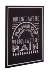 Orsina Rainbow Wall Plaque, Colourful Wooden Sign With Uplifting Rainbow Design, Rustic Finish in Black - thumbnail 2