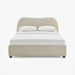 FurnitureboxUK Mabel Fabric Ottoman Bed Frame in Cream - Size: Double - thumbnail 3