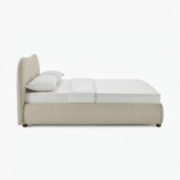 FurnitureboxUK Mabel Fabric Ottoman Bed Frame in Cream - Size: Double - thumbnail 4