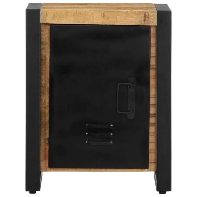 Berkfield Home Bedside Cabinet 40x30x51 cm Solid Rough Wood Mango in Brown - Size: 40 x 30 x 51 cm - image 1