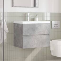 Berkfield Home 2 Piece Bathroom Furniture Set Concrete Grey Engineered Wood - thumbnail 3