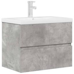 Berkfield Home 2 Piece Bathroom Furniture Set Concrete Grey Engineered Wood - thumbnail 1
