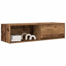 Berkfield Home TV Cabinets 2 pcs Old Wood 100x31x25.5 cm Engineered Wood in Brown - thumbnail 4
