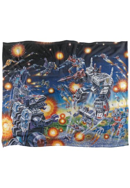 Hasbro Transformers 152 x 127 cm Decepticon Box Art Silky Touch Super Soft Throw Blanket in White - image 1