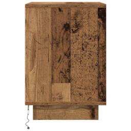 Berkfield Home Bedside Cabinets with LED Lights¬†2 pcs Old Wood 38x34x50 cm - Size: 38 x 34 x 50 cm - thumbnail 9