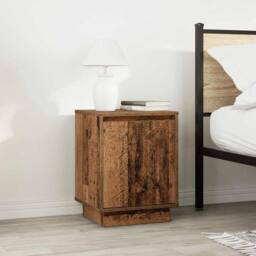 Berkfield Home Bedside Cabinets with LED Lights¬†2 pcs Old Wood 38x34x50 cm - Size: 38 x 34 x 50 cm - thumbnail 5
