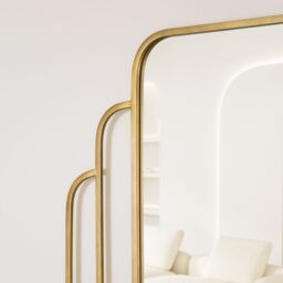 Charles Bentley Prague Rectangular Mirror in Gold Weather Resistant - thumbnail 4