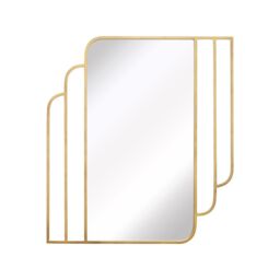 Charles Bentley Prague Rectangular Mirror in Gold Weather Resistant - thumbnail 5