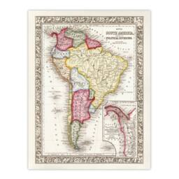 Artery8 Samuel Mitchell South America Political Divisions Map Framed Art Print - Size: A3 - thumbnail 3