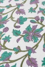 Paoletti Mentera 100% Cotton Floral Cushion in Green - Size: 50 cm x 50 cm - thumbnail 4