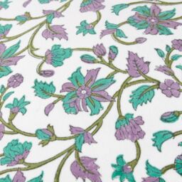 Paoletti Mentera 100% Cotton Floral Cushion in Green - Size: 50 cm x 50 cm - thumbnail 5