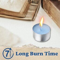 Marco Paul 10 Pack Cotton Scented Candle Tealights in Baby Blue - thumbnail 3
