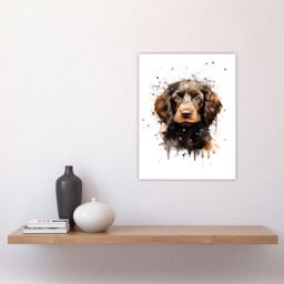 "Artery8 Wall Art Print Cockapoo Lovers Gift Watercolour Pet Portrait Painting Artwork Poster - Size: W24"" x H32""" - thumbnail 4