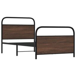 Berkfield Home Bed Frame Without Mattress 100x200 cm Brown Oak Engineered Wood - thumbnail 3