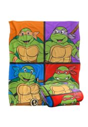 Teenage Mutant Ninja Turtles TMNT Turtle Tiles Silky Touch Super Soft Throw Blanket 152 X 127 cm in White - thumbnail 2