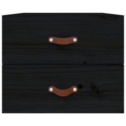 Berkfield Home Wall-mounted Bedside Cabinet Black 50x36x40 cm - Size: 50 x 36 x 40 cm - thumbnail 6