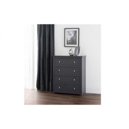 Ashfield Clean Anthracite 4 Drawers Chest in Dark Grey - thumbnail 1