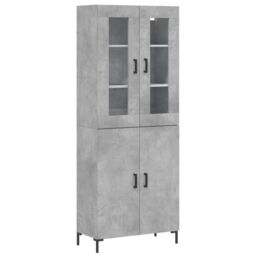 Berkfield Home Highboard Concrete Grey 69.5x34x180 cm Engineered Wood - thumbnail 2